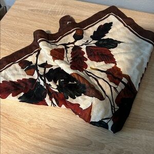 Autumn Leaf Print Quilted Table Runner/Hankerchief